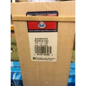 Midwest Basswood wood 1/4 x 3 x 24in (1)pc.